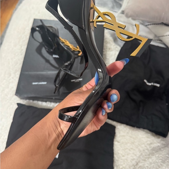 Saint Laurent Black Patent Leather Heels